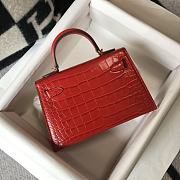 Kitlife Hermes Mini Shiny red bag - 19 cm - 4