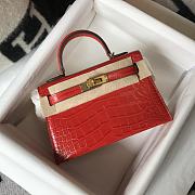 Kitlife Hermes Mini Shiny red bag - 19 cm - 5