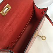 Kitlife Hermes Mini Shiny red bag - 19 cm - 6