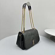 kitlife Saint Laurent Black Small Leather Shoulder Bag - 24x16x10 cm - 6