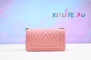 Kitlife Chanel Boy Light Pink Chevron Caviar - 25 x 14.5 x 8 cm - 3