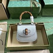 kitlife Gucci Bamboo 1947 silver mini bag - 18.5x12x 5.5 cm - 1