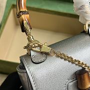 kitlife Gucci Bamboo 1947 silver mini bag - 18.5x12x 5.5 cm - 2