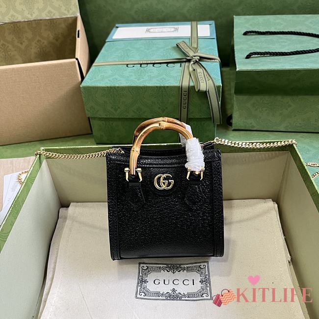 kitlife Gucci Diana black bag - 16.5x12x 6cm - 1