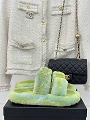 Kitlife chanel logo slippers green  - 3