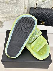 Kitlife chanel logo slippers green  - 2