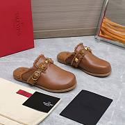 Kitlife Valentino Garavani Brown Roman Stud Sabot Slippers - 2