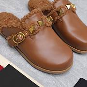 Kitlife Valentino Garavani Brown Roman Stud Sabot Slippers - 3