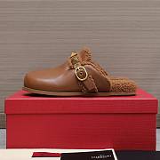 Kitlife Valentino Garavani Brown Roman Stud Sabot Slippers - 6
