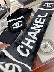 kitlife chanel scart black 20cmx120 cm - 2