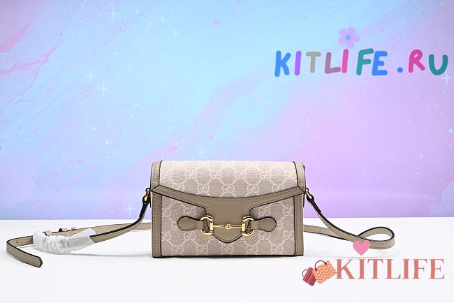 kitlife Gucci Horsebit 1955 Mini Bag GG Supreme -  18x12x5 cm - 1