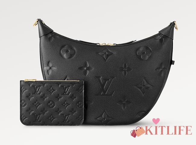 Kitlife louis vuitton loop hobo Monogram black bag - 38 x 26 x 10 cm - 1