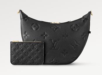 Kitlife louis vuitton loop hobo Monogram black bag - 38 x 26 x 10 cm