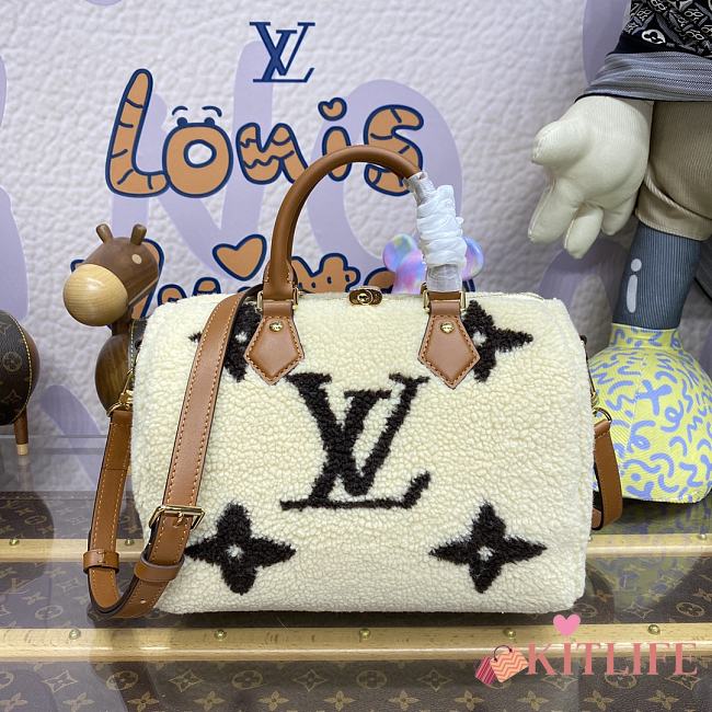 Kitlife Louis Vuitton Limited Edition Teddy Speedy 25 bag white - M55422 - 25x14x19 cm - 1