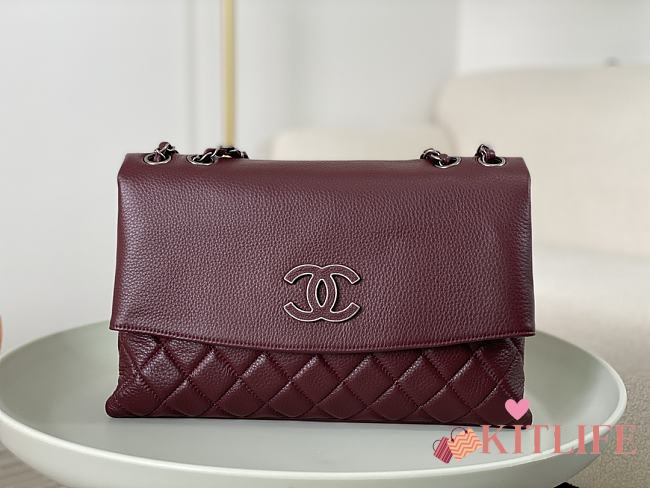 kitlife Chanel Flap bag Calfskin Red bag - 32 x 19 x7.5 cm - 1