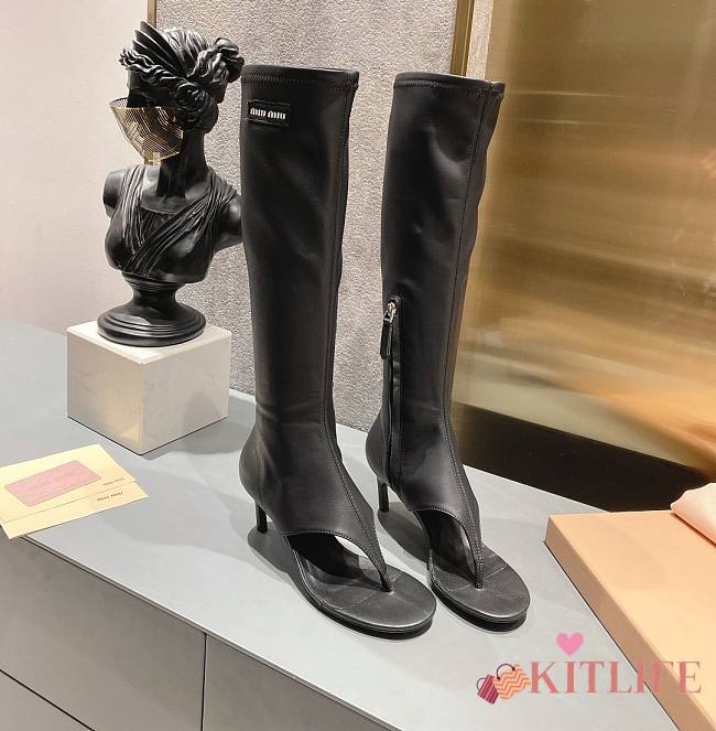 kitlife MiuMiu hight boots black - 40cm boot leg - 45 mm heel - 1