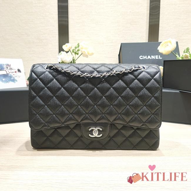 Kitlife Chanel flap bag black caviar - 25 cm - 1