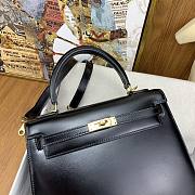 kitlife Hermes kelly bag Black box calf leather - 25cm - 6