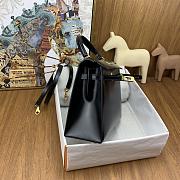 kitlife Hermes kelly bag Black box calf leather - 25cm - 5