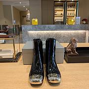 Kitlife PRADA Vernice Patent Cap-Toe Ankle Boots black - 45mm - 1
