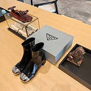 Kitlife PRADA Vernice Patent Cap-Toe Ankle Boots black - 45mm - 6