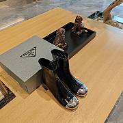 Kitlife PRADA Vernice Patent Cap-Toe Ankle Boots black - 45mm - 5