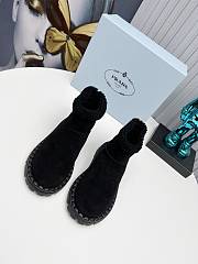 Kitlife Prada Women's Black Logo-appliqué Padded Ankle Boot - 4