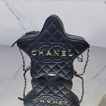 kitlife chanel flap black bag star - 22.5x22.5x6 cm