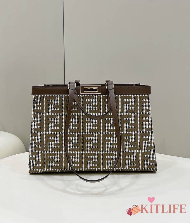 Kitlife Fendi brown X Tote shoulder bag - 41x13x29 cm - 1