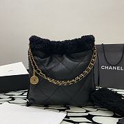 kitliife Chane 22 black leather bag - 30x30x8 cm - 3