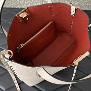 Kitlife VALENTINO GARAVANI white Rockstud Small Leather Tote Bag - 28x20x8 cm - 6