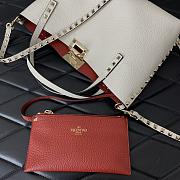 Kitlife VALENTINO GARAVANI white Rockstud Small Leather Tote Bag - 28x20x8 cm - 5