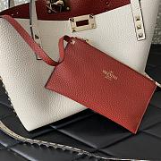 Kitlife VALENTINO GARAVANI white Rockstud Small Leather Tote Bag - 28x20x8 cm - 2