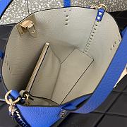 Kitlife VALENTINO GARAVANI blue Rockstud Small Leather Tote Bag - 28x20x8 cm - 4