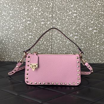 Kitlife Valentino Garavani Rockstud Leather Shoulder Bag pink - 19x13x7cm