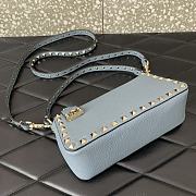 Kitlife Valentino Garavani Rockstud Leather Shoulder Bag blue - 19x13x7cm - 2