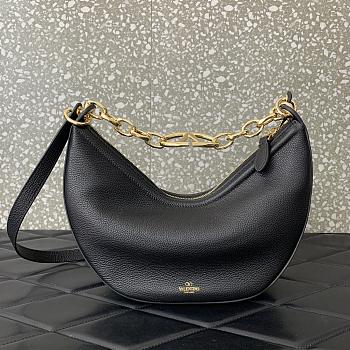 Kitlife VALENTINO GARAVANI VLogo Moon Shoulder Bag black - 29x23x11cm