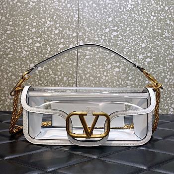 Kitlife VALENTINO GARAVANIOUT Locò Shoulder Bag white in Polymeric Material - 27x13x6cm