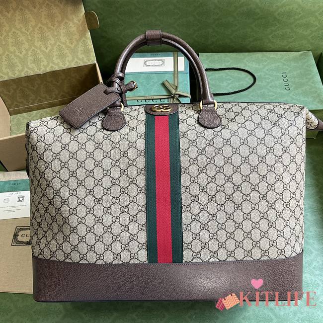kitlife Gucci Savoy duffle GG Supreme bag - 48.5x 36 x 24cm - 1