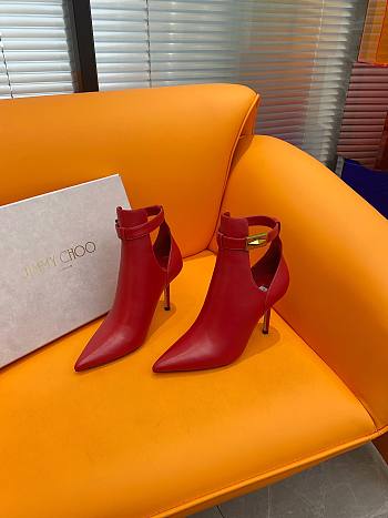 kitlife JIMMY CHOO Nell leather ankle boots red