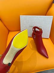kitlife JIMMY CHOO Nell leather ankle boots red - 5