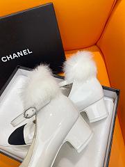 Kitlife Chanel Block Heel Pumps  white - 5