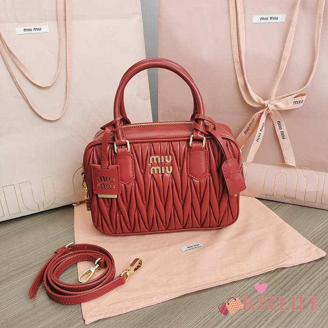 kitlife MiuMiu Matelasse red bag - 24x16x7.5 cm - 1