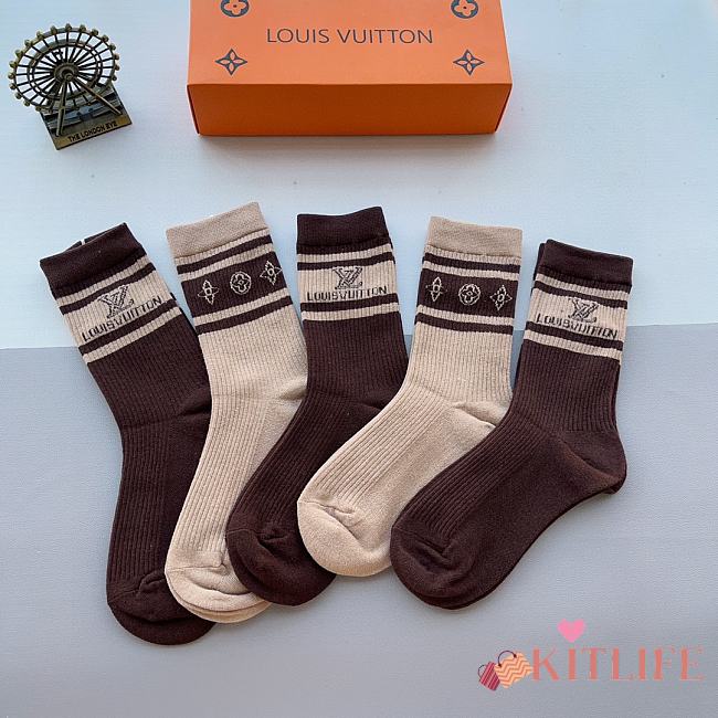 Kitlife Louis Vuitton Set 5 Socks 5 - 1