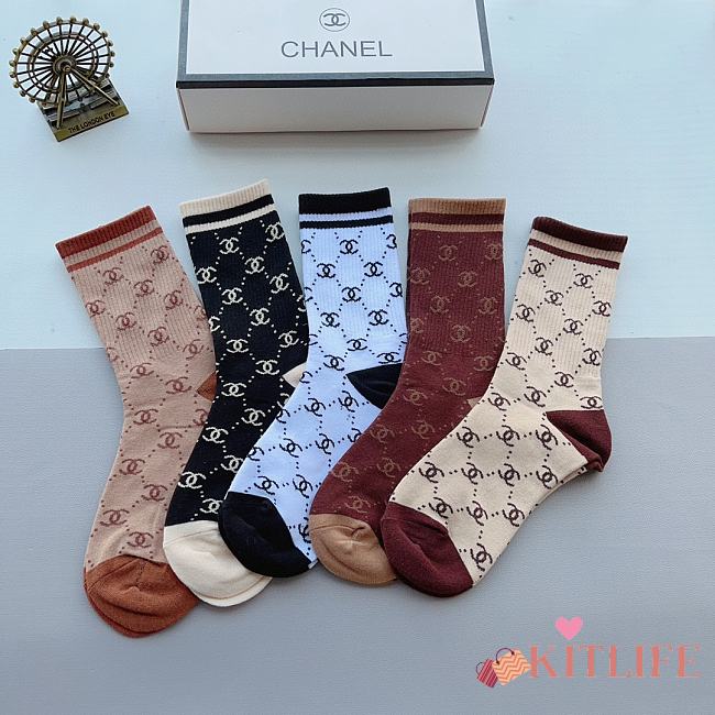 Kitlife Chanel Set 5 Socks - 09 - 1