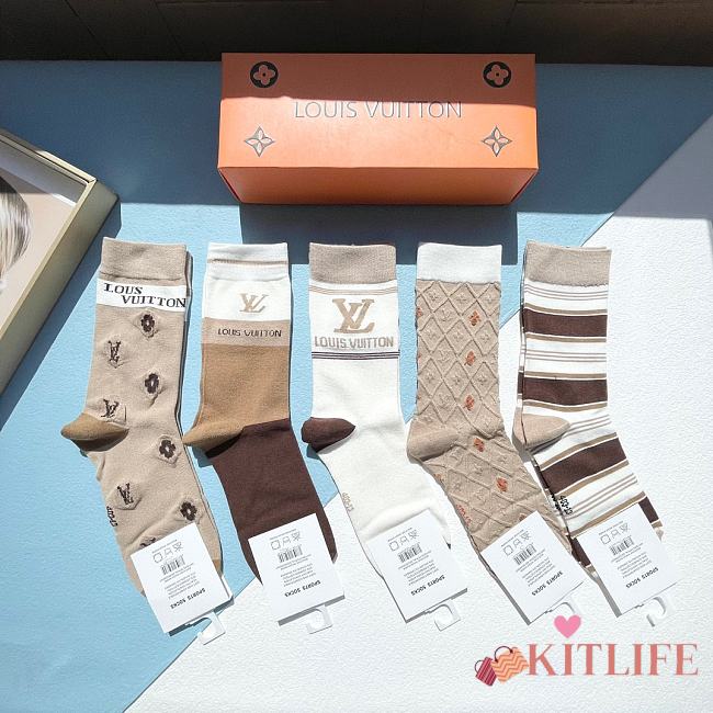 Kitlife louis Vuitton Set 5 Socks - 16 - 1