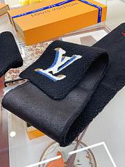 Kitlife louis vuitton Shearling Tuffetage Black Scarf - 104 x 14 cm - 4