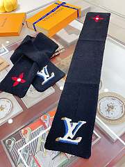 Kitlife louis vuitton Shearling Tuffetage Black Scarf - 104 x 14 cm - 3