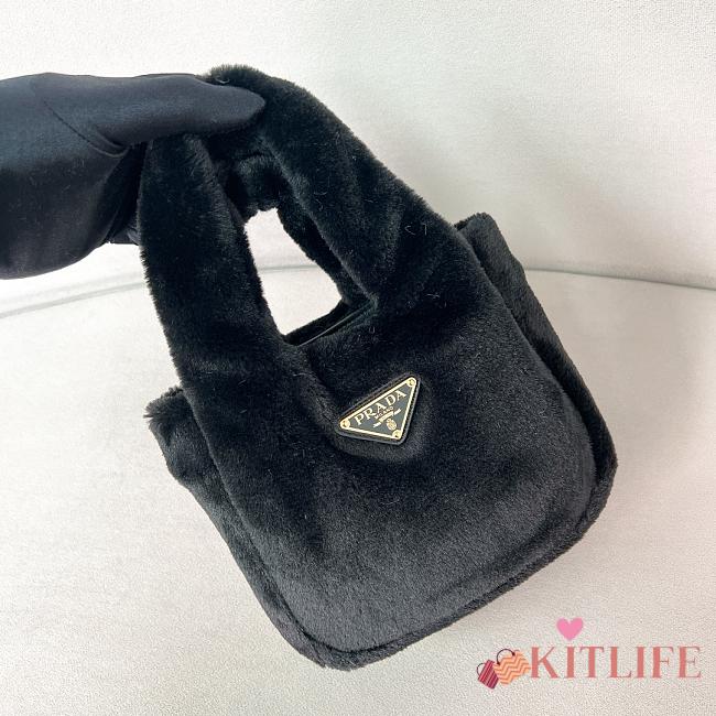 Kitlife Prada velvet mini handbag black - 16x14x7.5 cm - 1