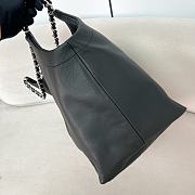 Kitlife Prada chain handle tote black bag calfskin - 40x27x18cm - 5